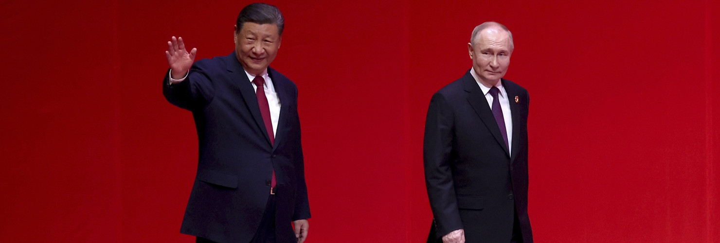 Xi Jinping and Vladimir Putin in Beijing, May 2024